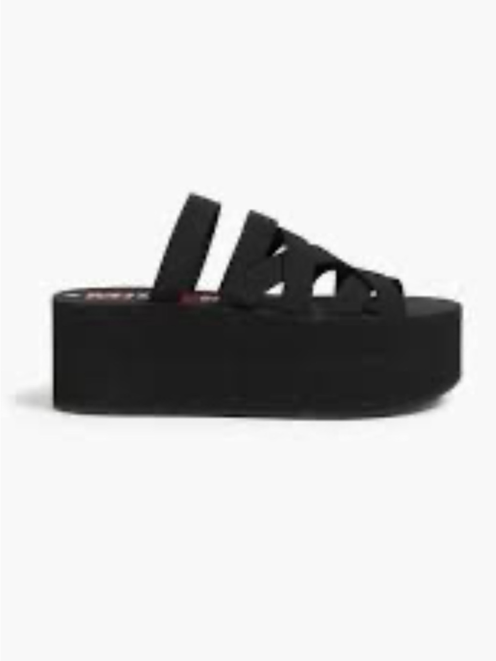 SIMON MILLER Black Strappy Slide Sandals thick platform size 37